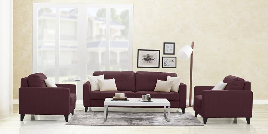 Franco Sofa (Wine Italian Leather)